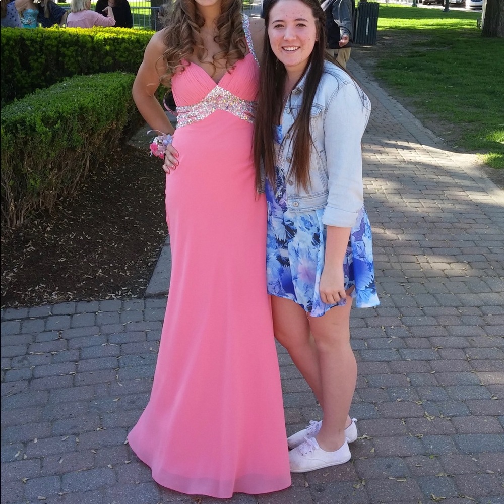 Bubblegum Pink Custom Made Prom Dress